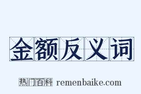 金额反义词是什么意思的图片
